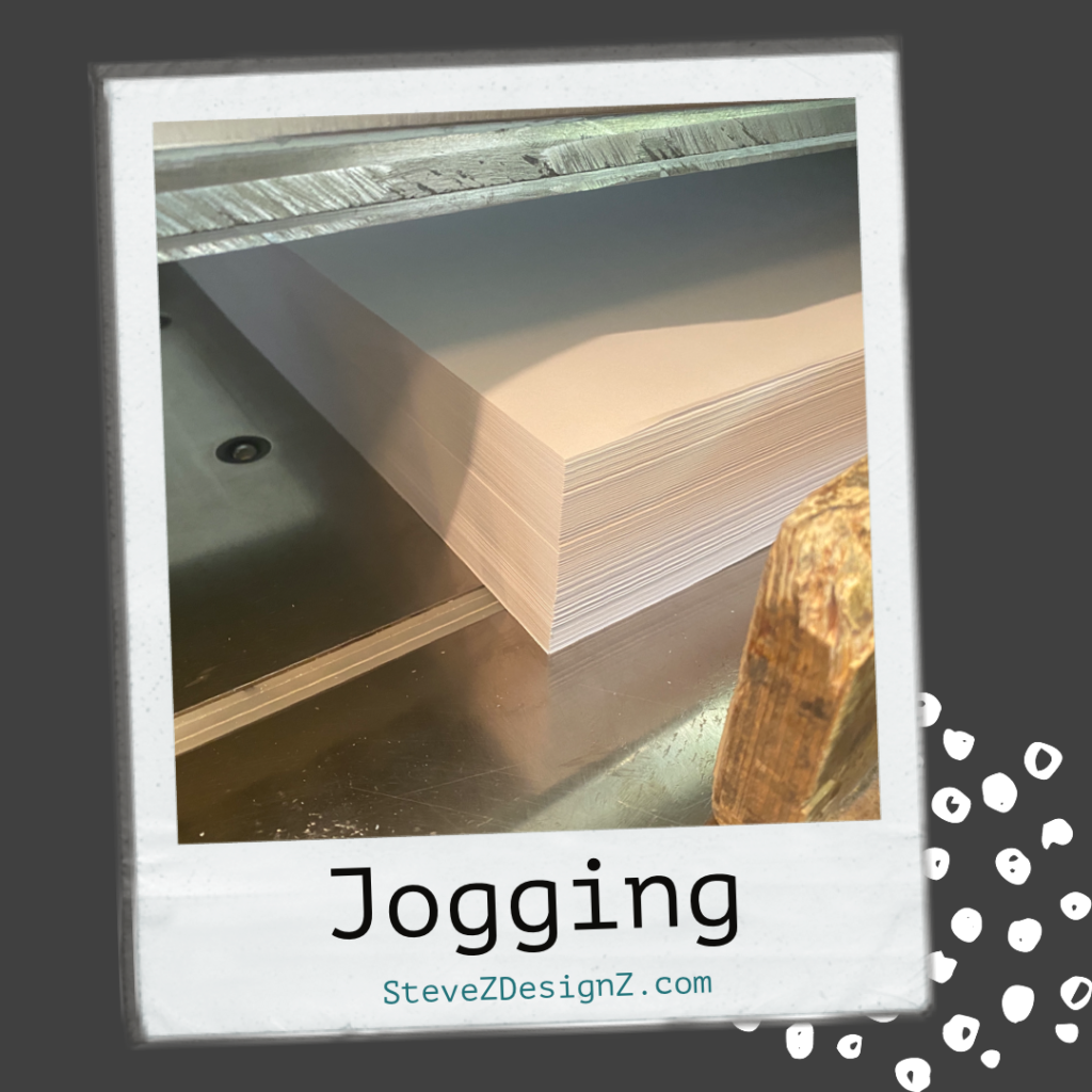 Jogging - Not the fast paced walking/run. I’m talking about a printing term of stacking paper neatly. #jogging 