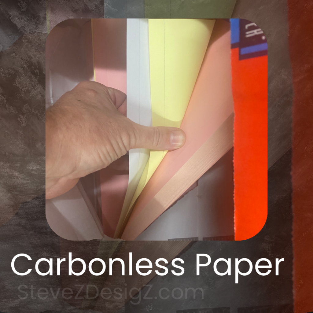 Carbonless Paper also known as NCR meaning no carbon required. This paper makes a transfer copy to the other(s).  #ncr #ncrpaper #carbonlesspaper